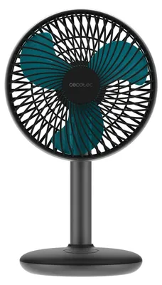 Zdjęcie produktu dla Cecotec 08652, Wentylator domowy z łopatkami, Czarny, Stół, 15 cm, Dotyk, Bateria