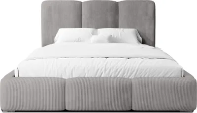 Produktbild von FEDVE Polsterbett Doppelbett Walmer Schlafzimmer Bett Bettkasten 180x200 cm Grau (Lincoln 86)