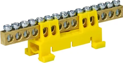 Obrázok produktu pre Distribučná svorka 15-pin na TH lište žltá 5102