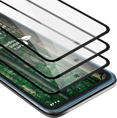 Produktbild von Cadorabo 3x Vollbild Panzer Folie für Nokia XR20 Schutzfolie in Schwarz Tempered Display-Schutzglas