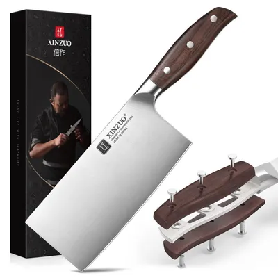 Immagine prodotto di Coltello da macellaio da 17,5 cm, realizzato in acciaio inossidabile tedesco 1.4116, con manico in legno di sandalo rosso