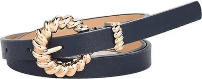 Produktbild von Stylischer Gürtel Twist für Damen - Schwarz | Hochwertiges Kunstleder KP12559