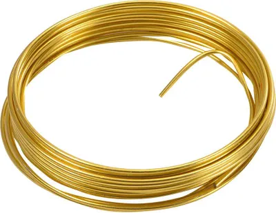Produktbild von DRAHT 2mm/5 Meter. Aluminium Basteldraht GOLD