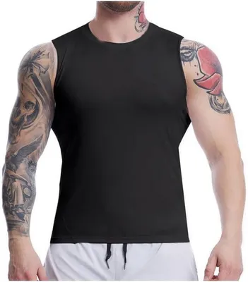 Produktbild von Herren-Tanktop im engen Schnitt, ärmelloses Kompressionsshirt für Fitness und Sport