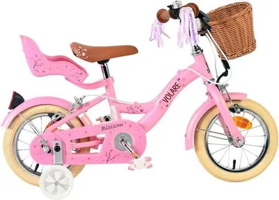 Produktbild von Volare Blossom Kinderfahrrad - Mädchen - 12 Zoll - Rosa - Zwei Handbremsen