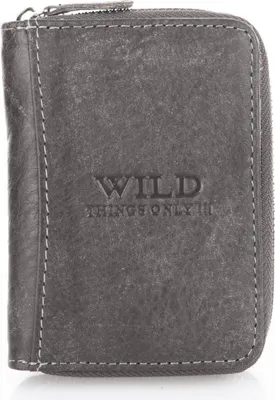 Obrázek produktu pro WILD Malá pánská kožená peněženka s kapsou na bankovky, mince a karty šedá