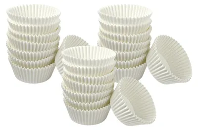 300 Papier-Muffinförmchen, weiß, 7 x 5 x 3,5 cm