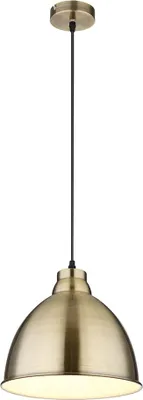 Obrázek produktu pro Závěsné svítidlo ARTE LAMP – stropní svítidlo do obývacího pokoje s bílou kovovou objímkou a stínidlem – závěsné LED svítidlo s kabelem. Barva: bronzová, rozměry: délka 2