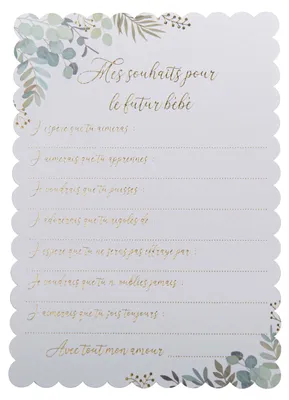 Produktbild von 10 Babyparty Wunschkarten Oh Baby 12,5 x 17,5 cm - Einheitsgröße