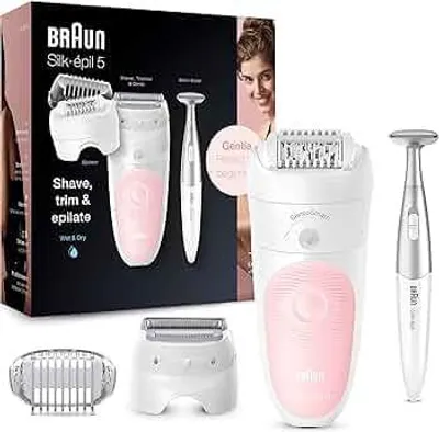 Immagine prodotto di Braun Silk·épil 5 5-041, bianco, 28 pinzette, MicroGrip, 100–240 V, 50/60 Hz, batteria integrata