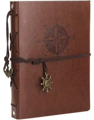 Productafbeelding van Fotoalbum, scrapboek, vintage, bruin, klein formaat (22x18 cm), zwarte pagina's