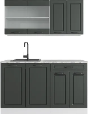 Immagine prodotto di Cucina completa Vicco R-Line Antracite rustico 140 cm senza piano di lavoro, Model 37249