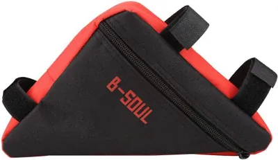 Imagen del producto de Bolsa para cuadro de bicicleta, triangular, fabricada con material OX resistente, con compartimento para herramientas, ideal para bicicletas de montaña y de carretera
