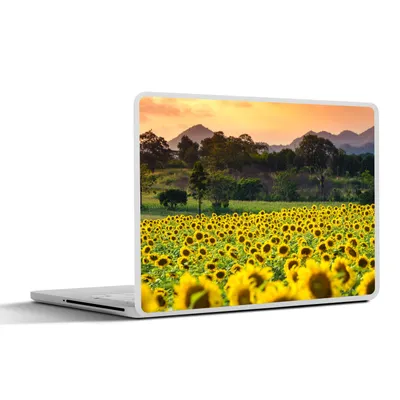Produktbild von MuchoWow® Laptop Aufkleber Sticker Cover Sonnenblume - Natur - Berg 32.5x23.5 cm - Sticker für Laptop - Selbstklebend
