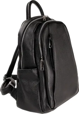Image de Toscanto Sac à dos de ville zippé noir cuir ORTM101RS