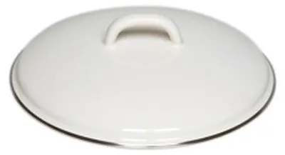 Topf mit Chromrand, 12 cm, Weiß, für alle Herdarten