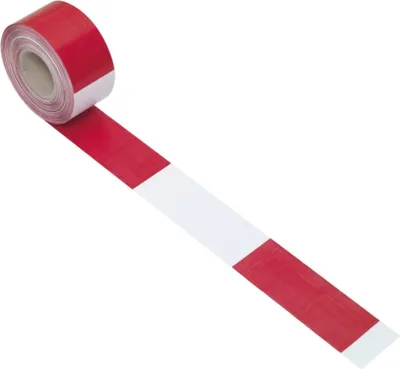 Obrázok produktu pre KS TOOLS Fóliová bariérová páska červená/biela šrafovaná - 917.3899