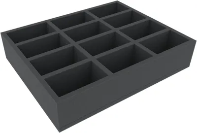 Produktbild von 70 mm Schaumstoffeinlage mit 12 Fächern für Miniaturen