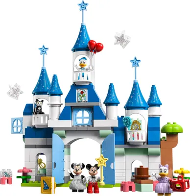 Produktbild von LEGO 10998 DUPLO Disney 3-in-1-Zauberschloss, Bau-Spielzeug mit Micky Maus, Minnie, Donald Duck und Daisy Figuren, für Kleinkinder und Kinder ab 3 Jahren, Disney's 100. Jubiläum-Set