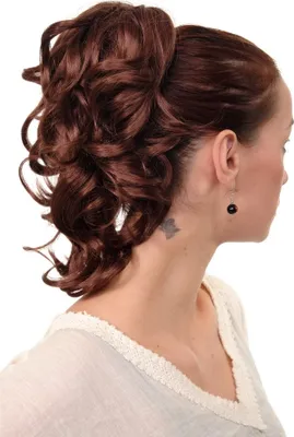 Produktbild von WIG ME UP Haarteil gewellt halblang 1 Kamm+Gummizug Kastanienbraun Modell: JL-3023