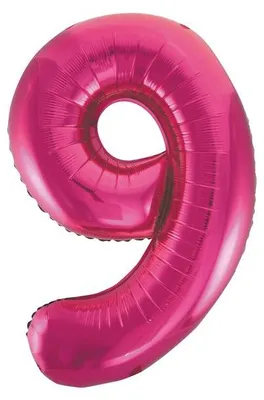 Produktbild von Unique Folienballon Zahl 9 Pink 86 cm für Geburtstagsfeier & Jubiläumsdeko