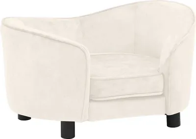 Produktbild von vidaXL Hundesofa Creme 69x49x40 cm Plüsch