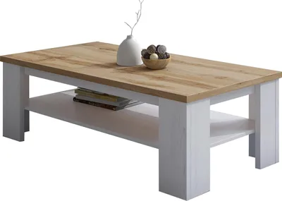 Image de Carlazzo - Table basse, 130x67x41h cm Blanc, un Compartiment