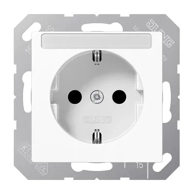 Image de Jung Prise de courant CEBEC 16A 250V avec protection contre les contacts accidentels A 1520 BFKINA (A1520BFKINAWW)