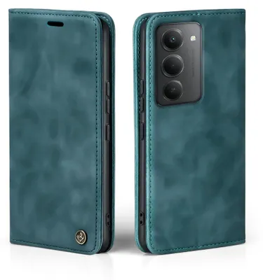 Two views of a teal flip phone case for a Xiaomi Redmi 15 / 15G.