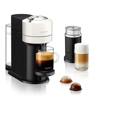 Produktbild von Nespresso De'Longhi ENV 120.WAE Vertuo Next Kaffeekapselmaschine mit Aeroccino-Milchaufschäumer, weiß