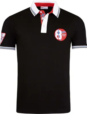 Zdjęcie produktu dla Nebulus koszulka polo LAUX mężczyźni, koszulka polo, stójka, koszula, P1152 - Mężczyźni, czarny, M