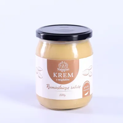 Zdjęcie produktu dla KREM Pasta z migdałów 100% NATURALNA CRUNCHY 530g