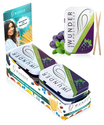 Produktbild von Wunder Zahnstocher Display 6er Pack Traube Minze DS