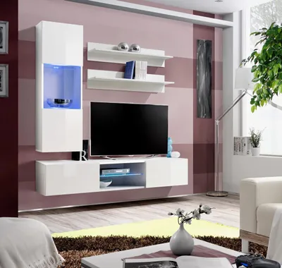 Obrázok produktu pre Luxusný nábytok do obývacej izby TV stolík Kompletný 4-dielny dizajnový nábytok