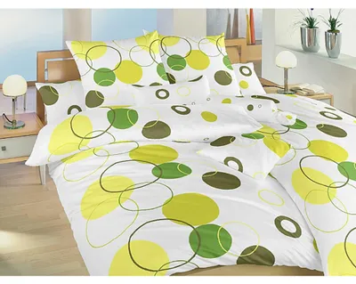 Produktbild von Leinen inklusive Flanell Planets grün 140x200, 70x90 cm