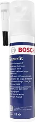 A can of Bosch Superfit lubricant with an attached brush applicator.