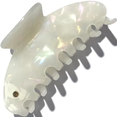 Produktbild von Beige Haarclip aus Elastik, groß, für Hochzeit