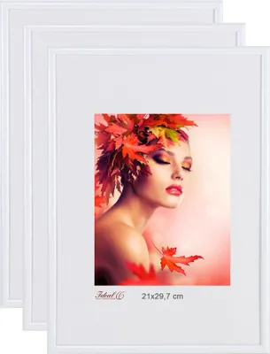 Produktbild von 2er 3er 5er Pack Bilderrahmen Kunststoff Lifestyle Foto Rahmen Collage KYOTO - Farbe: 3er Pack Weiss | Format: 15x20