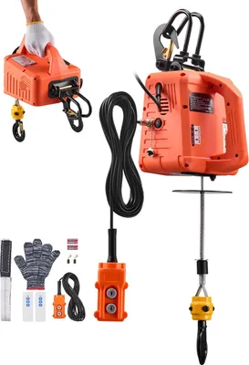 Immagine prodotto di Verricello elettrico - Cavo di sollevamento 3 in 1 - Portata 500 kg - Motore da 1500 W - Altezza di sollevamento 7,6 m - Velocità di sollevamento 5 m/min - Telecomando manuale/cablato/wireless