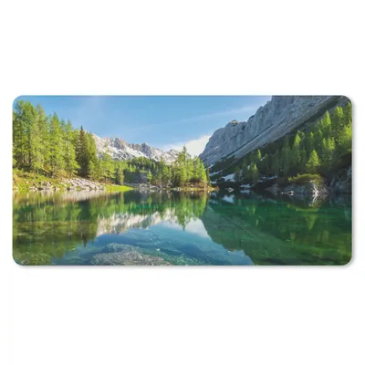 Produktbild von MuchoWow® Schreibtischunterlage Wasser - Berge - Felsen 80x40 cm - XXL Mauspad - Gaming Mauspad