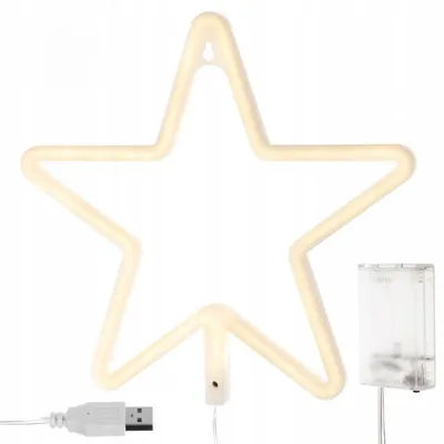 Obrázok produktu pre LED nočná lampa - hviezda - teplá biela