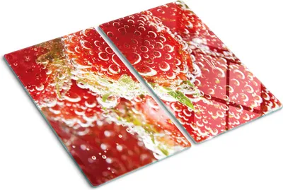 Immagine prodotto di Pannello protettivo in vetro – Copertura per piano cottura – Copertura per piano cottura a induzione – 2x30x52 cm – Facile da pulire – Vetro temperato – Motivo a bolle rosa