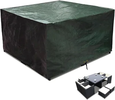 Productafbeelding van Waterdichte beschermhoes voor tuinmeubels, geschikt voor vierkante tafels en stoelen