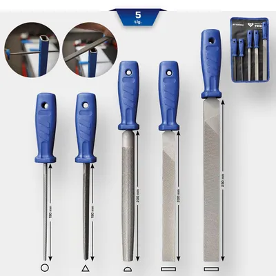 Immagine prodotto di Set di lime Brilliant Tools, 5 pezzi