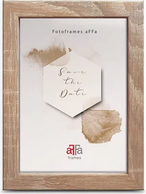 Immagine prodotto di aFFa frames, Hekla, cornice in MDF, cornice per foto, cornice a incastro, rettangolare, con vetro acrilico frontale, marrone chiaro, 15x20 cm