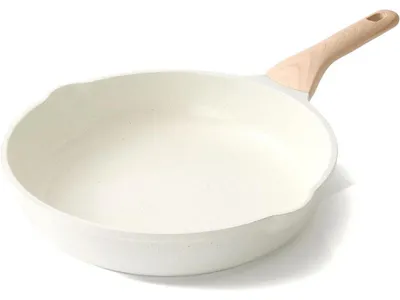 Image de Poêle en céramique, 32 cm, compatible induction, antiadhésive, blanche