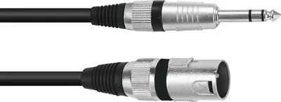 Produktbild von OMNITRONIC Adapterkabel XLR(M)/Klinke stereo 0,2m sw