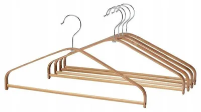 Image de Lot de 5 cintres droits pour garde-robe