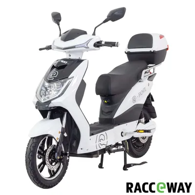 Produktbild von Elektroskútr RACCEWAY® E-FICHTL®, bílý-lesklý s baterií 12Ah