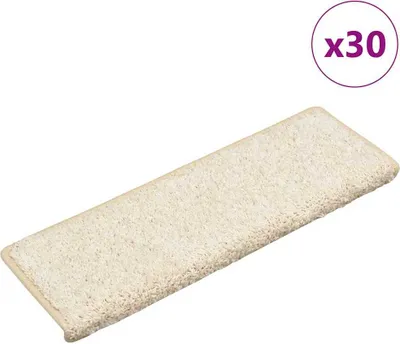 Produktbild von Stufenmatten 30 Stk. 65x21x4 cm Weiß Rechteckiger Rand
